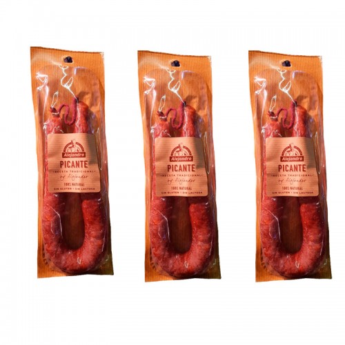Chorizo Picante Alejandro Sin Gluten - Sin Lactosa - Pack 3