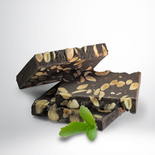Turrón de Chocolate Con Almendras y Stevia - Pack 3 Turrones
